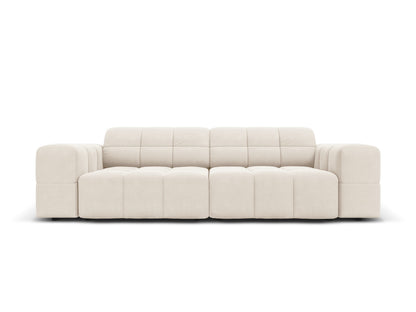 Chicago — Sofa Light Beige (Bluvel 22) Black Plastic