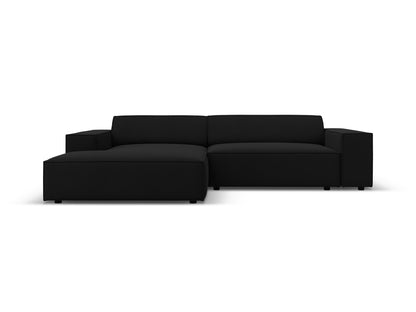 Jodie — Corner Sofa (224x162x77 cm) Black (Megan 368) Left