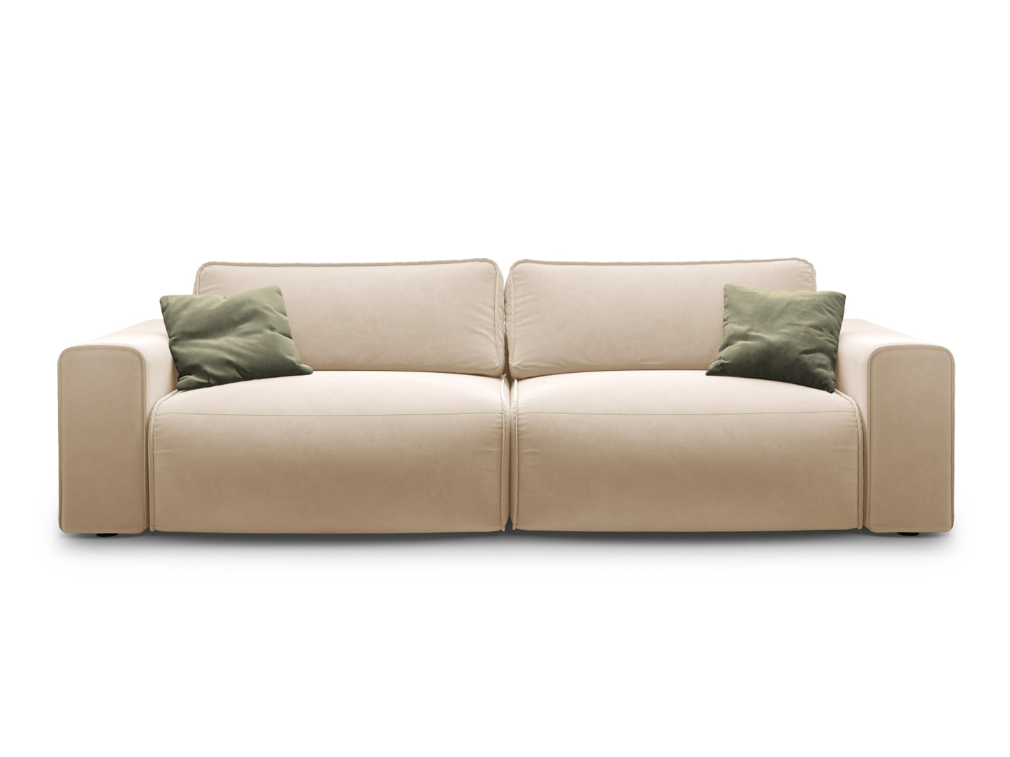 Victor — Sofa Nude (Paris Beige) Black Plastic
