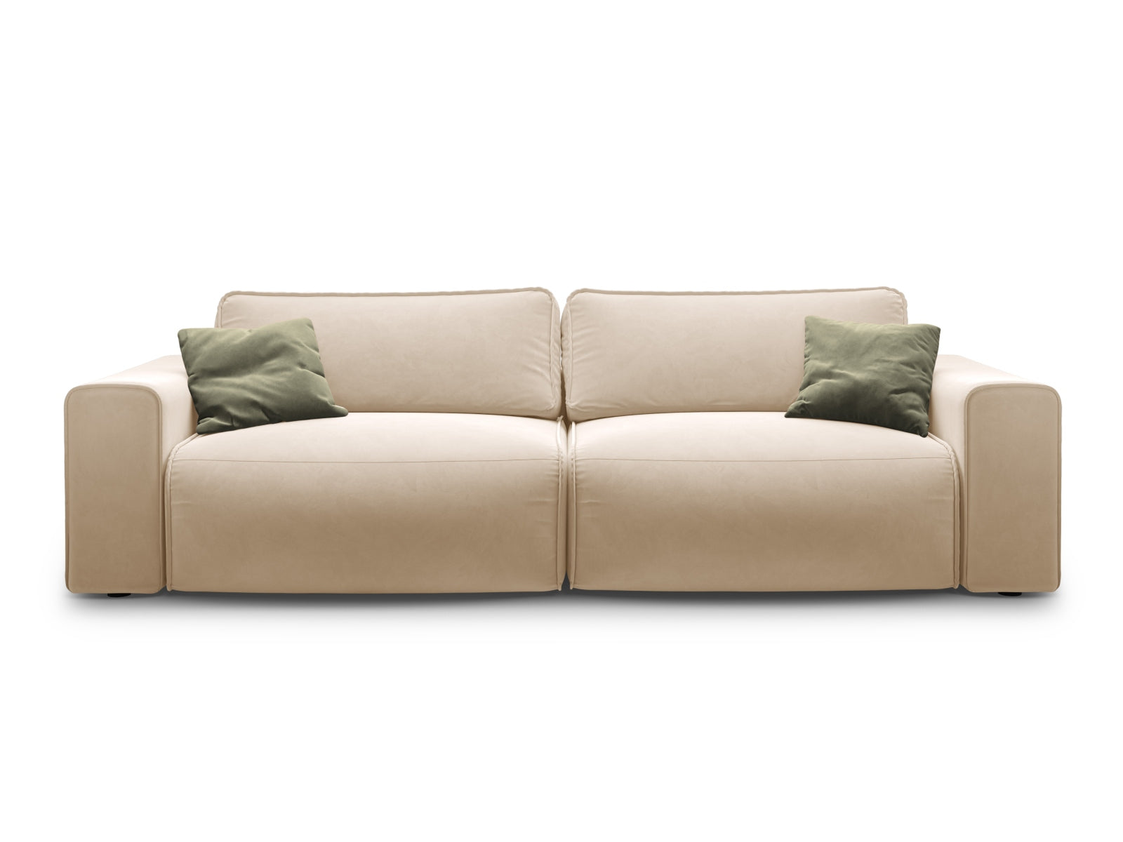 Victor — Sofa Nude (Paris Beige) Black Plastic