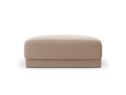 Miley — Pouf Cappuccino (Bluvel 40) Black Plastic