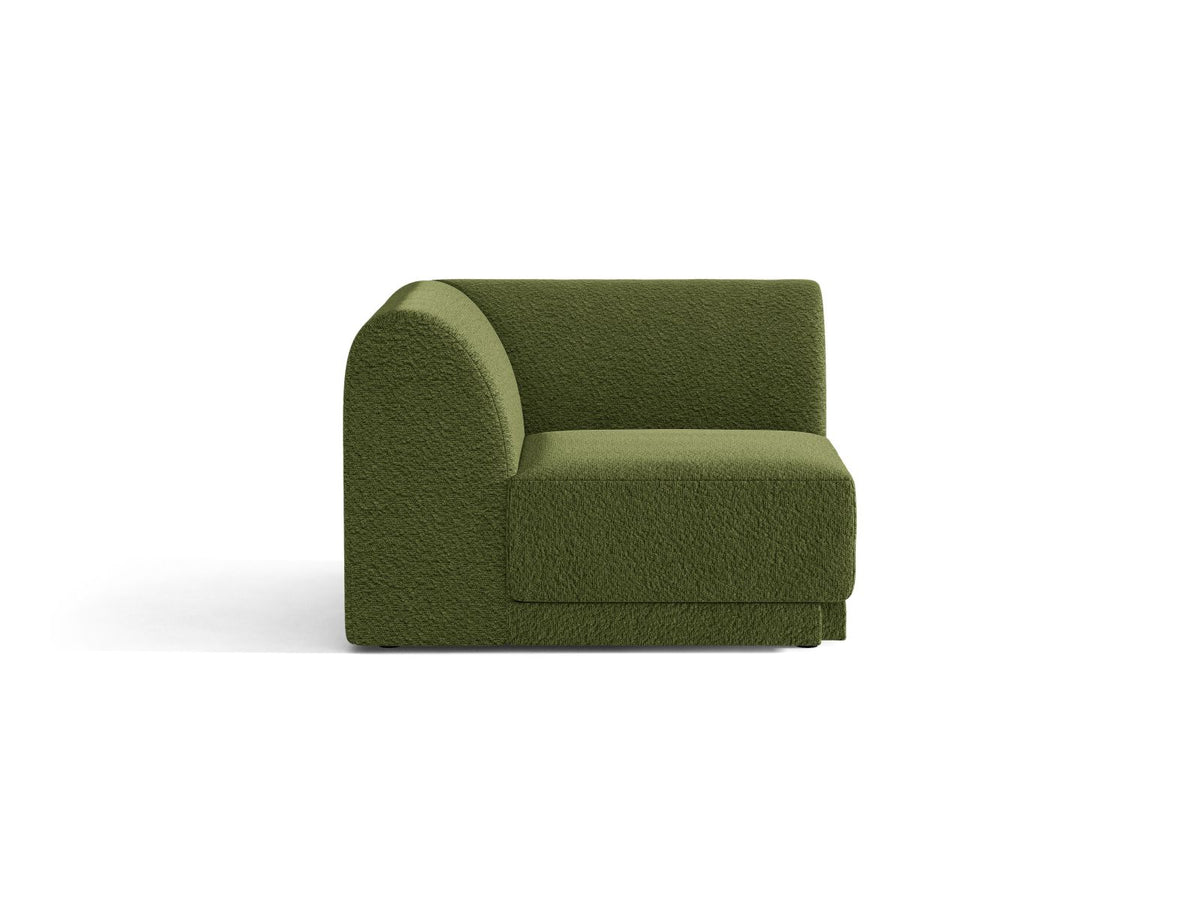 Miley — Modular Sofa Dark Olive Green (Baloo 2090) Black Plastic Unknown