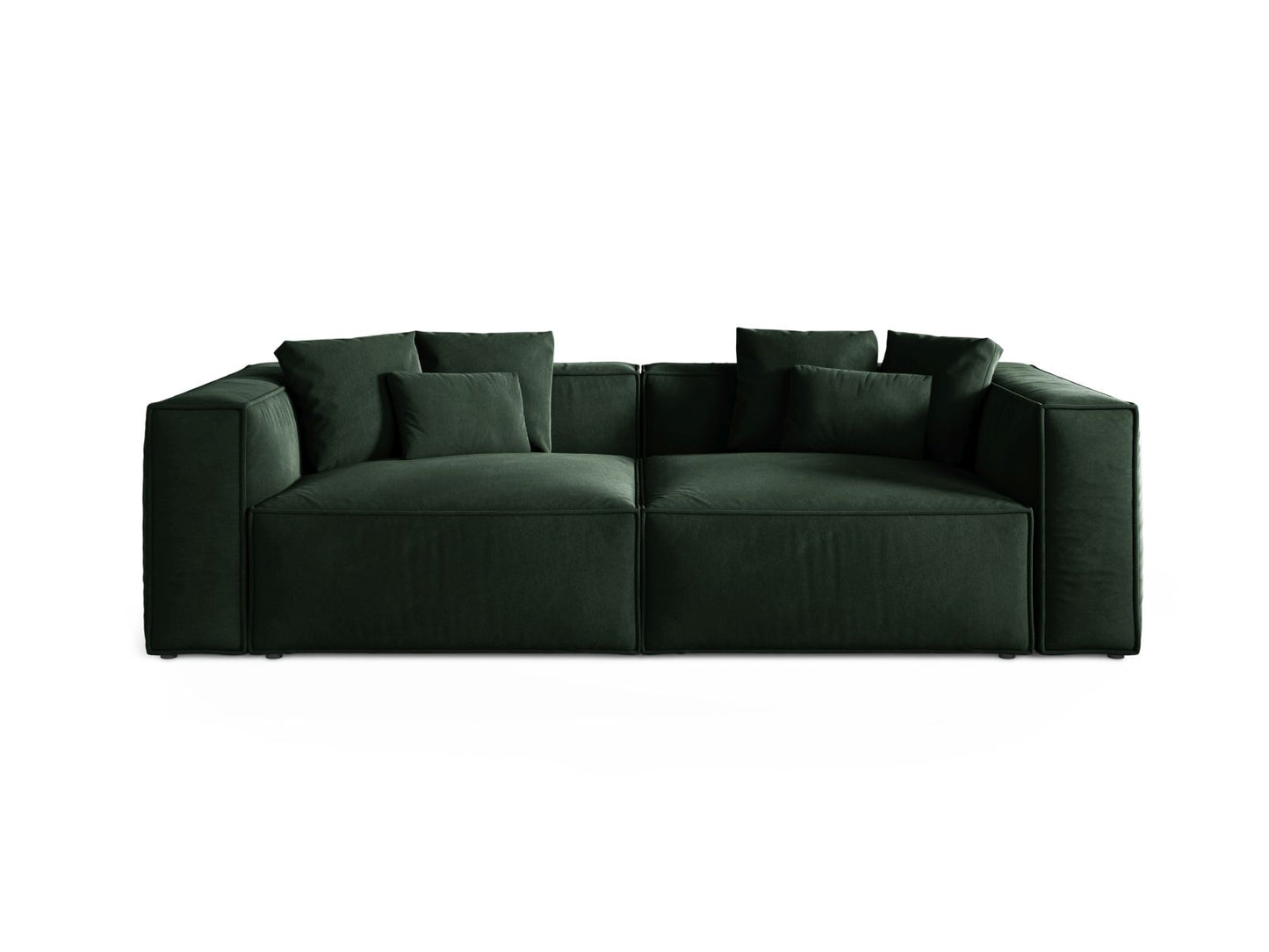 Aveiro — Sofa Bottle Green (Casino Deep Green) Black Plastic