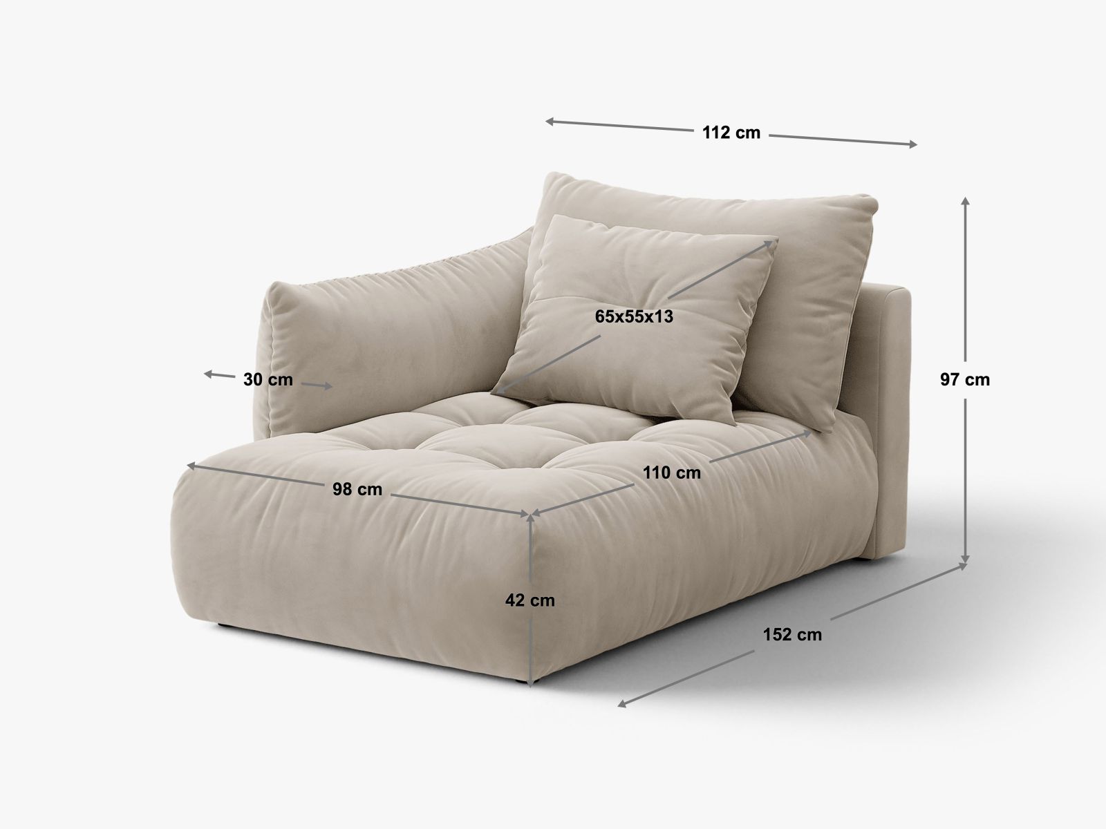 Bloom — Chaise Longue (112x152x97 cm)