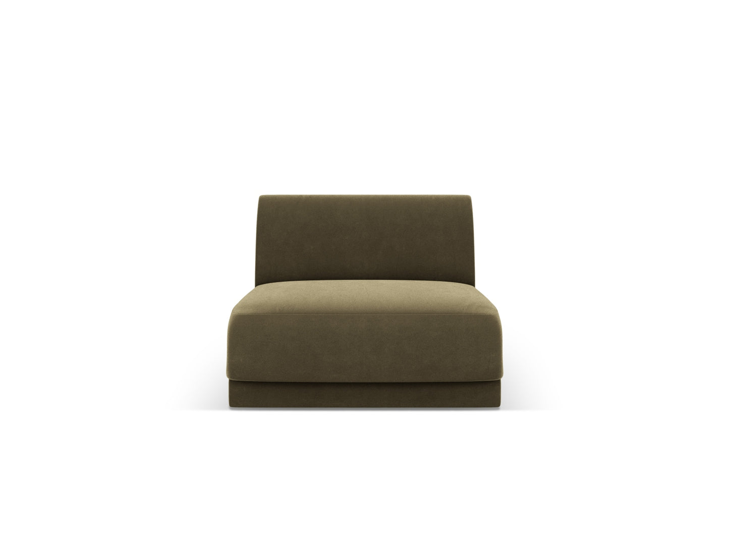 Miley — Modular Sofa Green (Bluvel 77) Black Plastic