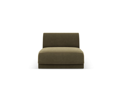 Miley — Modular Sofa Green (Bluvel 77) Black Plastic