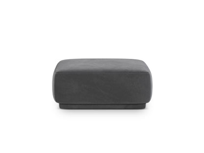 Gomera — Pouf Dark Grey (Salvador 18) Black Plastic