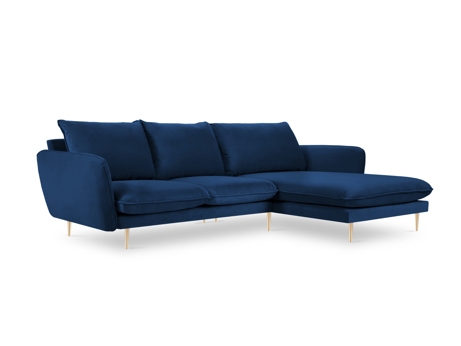 Vienna — Nurgadiivan Royal Blue (Bluvel 86) Kuldne metall Parem