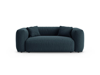 Martina — Sofa Blue Jeans (Boston Ocean) Black Plastic