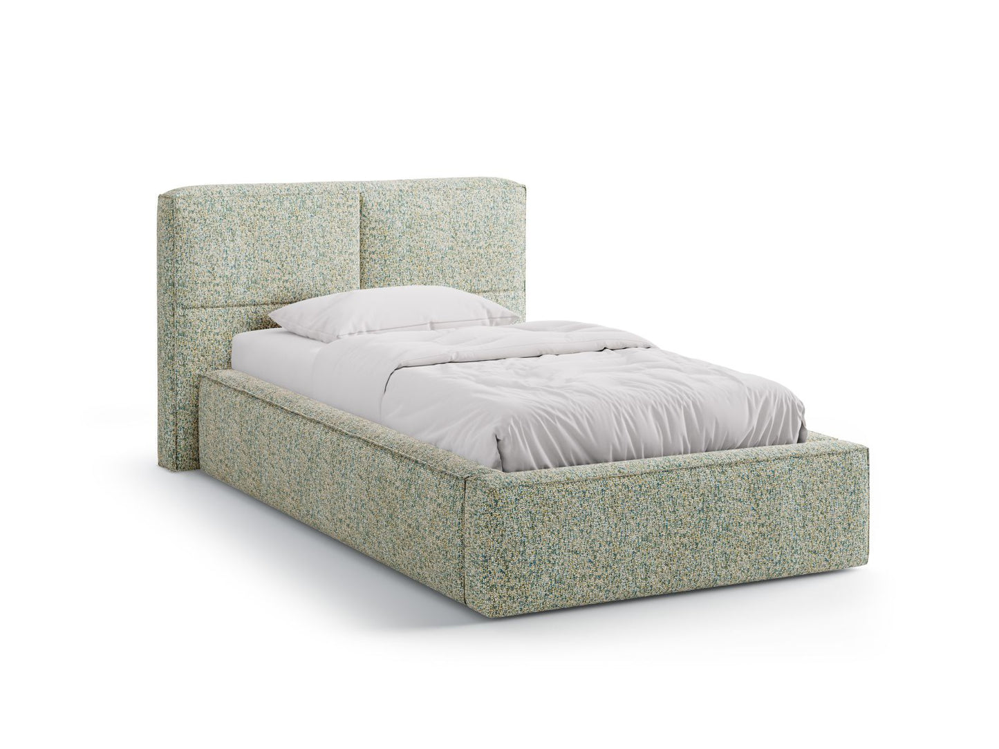 Darren — Bed Moss Green Melange (Puente 33) Black Plastic