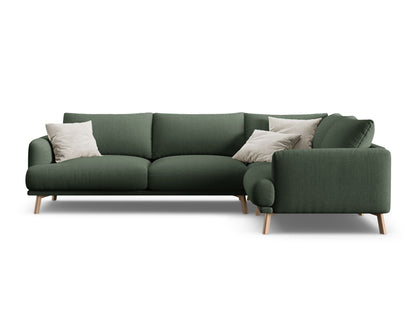 Naomi — Corner Sofa Moss Green (Liberty 12) Wood