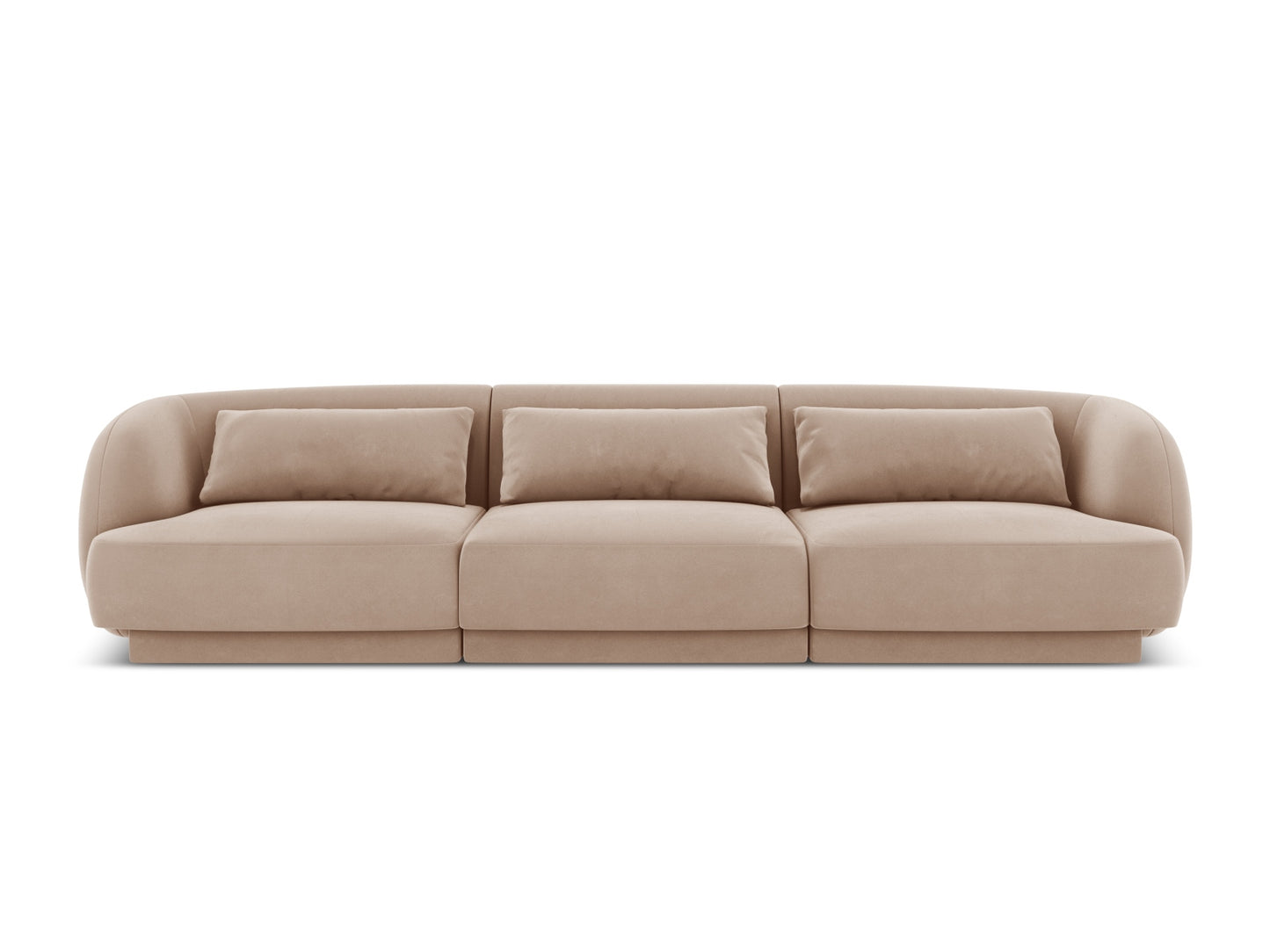 Tulum — Sofa Beige (Bluvel 28) Black Plastic