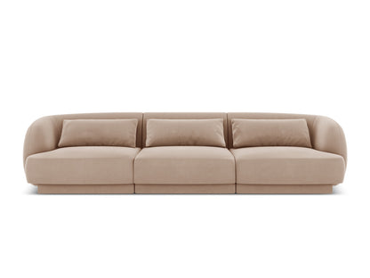 Tulum — Sofa Beige (Bluvel 28) Black Plastic