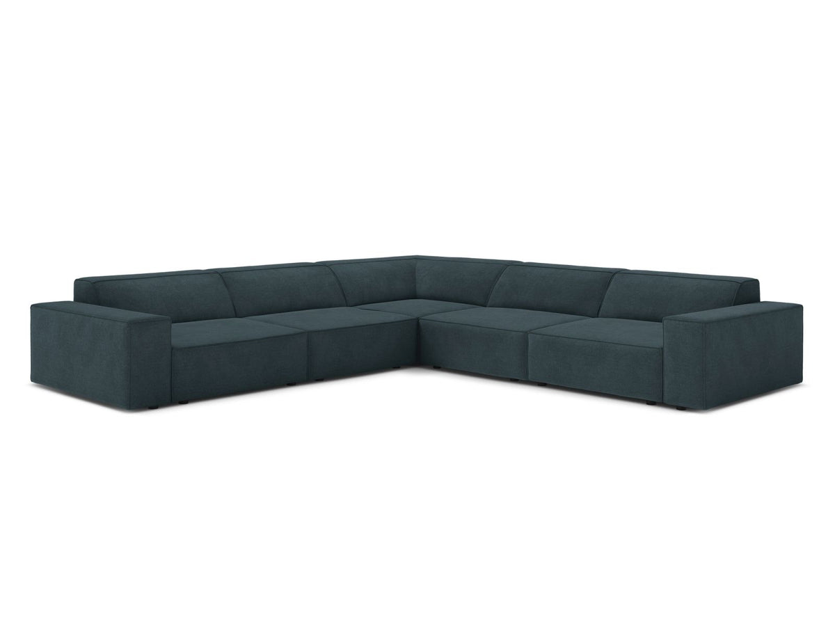 Jodie — Corner Sofa Deep Petrol (Liberty 13) Black Plastic