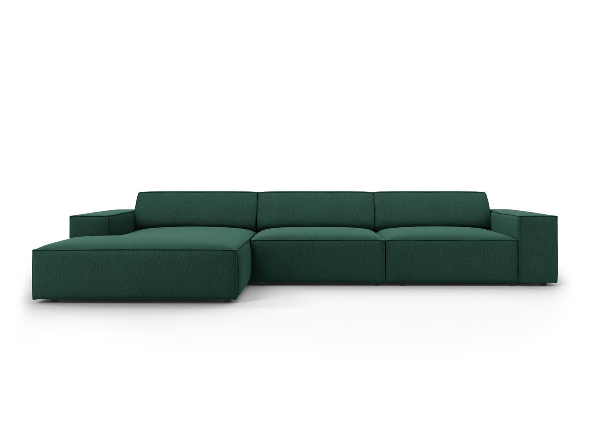 Jodie — Corner Sofa (284x162x77 cm) Green (Megan 359) Left