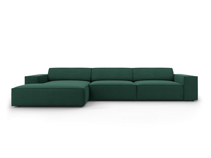Jodie — Corner Sofa (284x162x77 cm) Green (Megan 359) Left