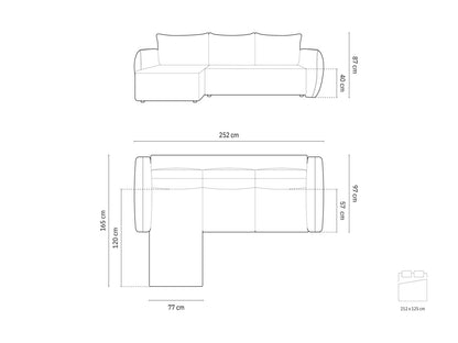 Kaelle — Corner Sofa (252x165x87 cm)