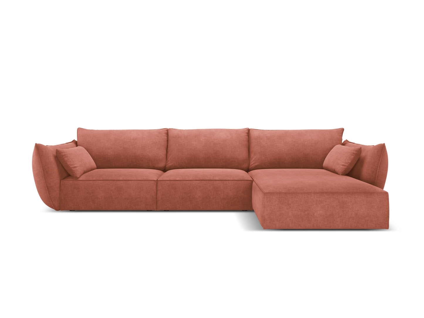 Kaelle — Corner Sofa Terracotta (Over The Horizon 57) Black Plastic Right