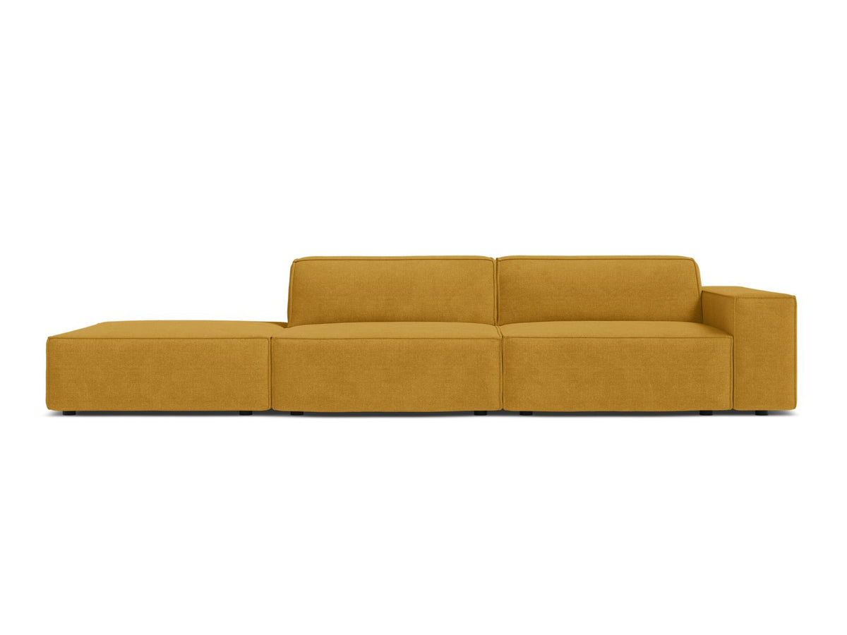 Jodie — Sofa Yellow (Liberty 11) Black Plastic Left