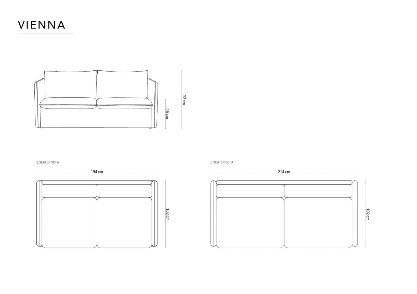 Vienna — Sofa (194x102x92 cm)
