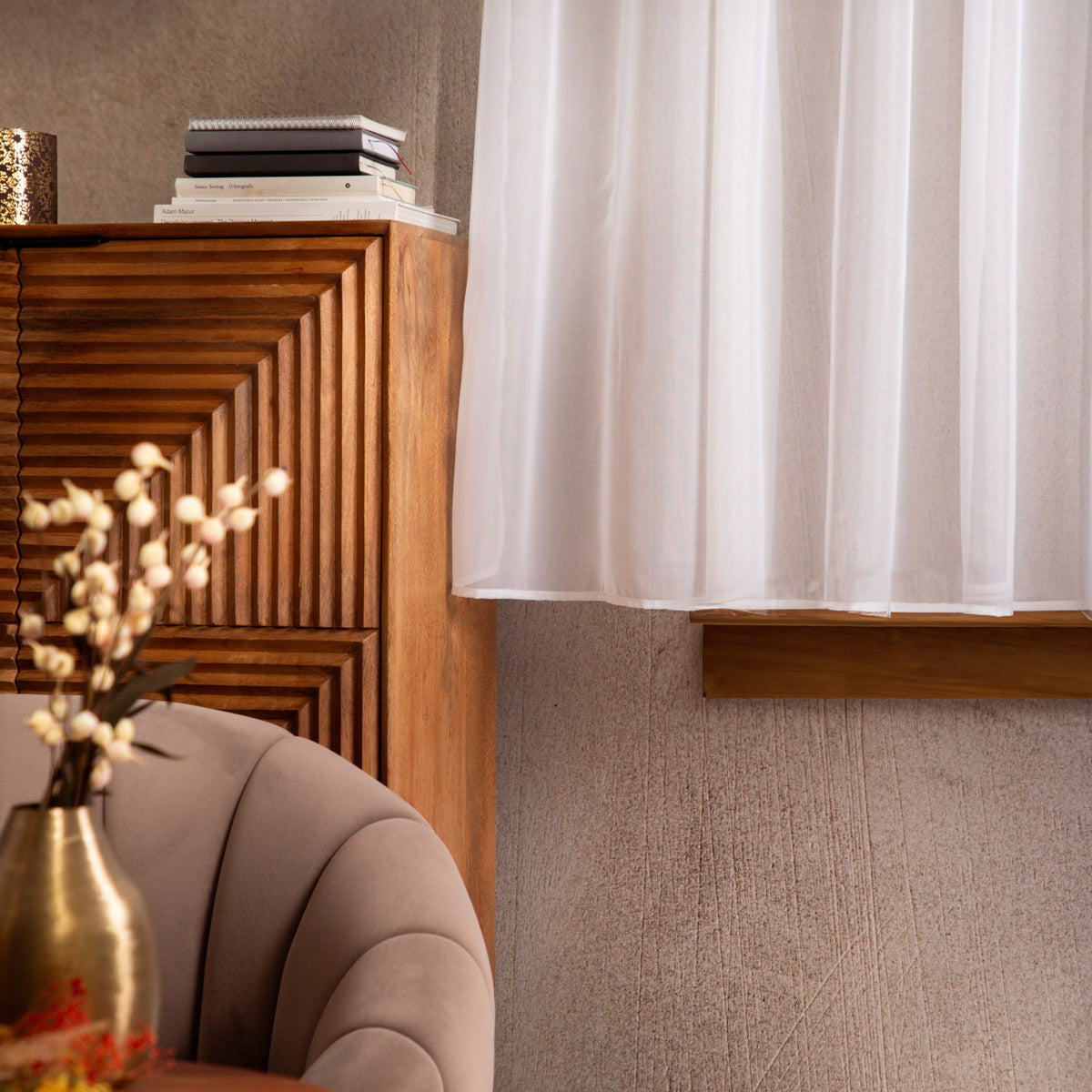 B2 Essentials Swiss Voal White Curtain with Rings 300x160 cm