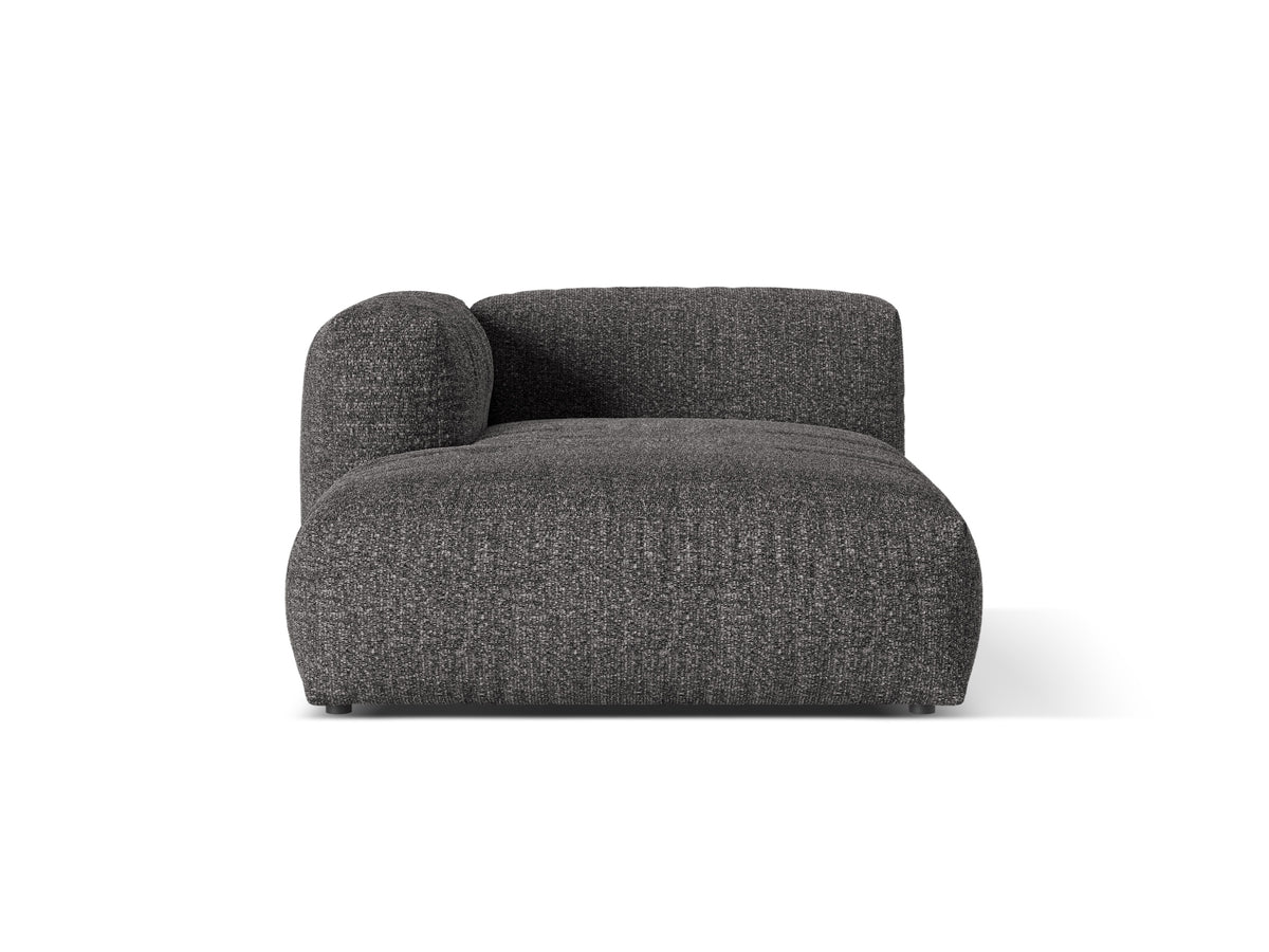 Martina — Chaise Longue Anthracite (Monet Anthracite) Black Plastic Left