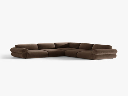 Ophelia — Corner Sofa (289x289x84 cm) Chocolate (Salvador 4)