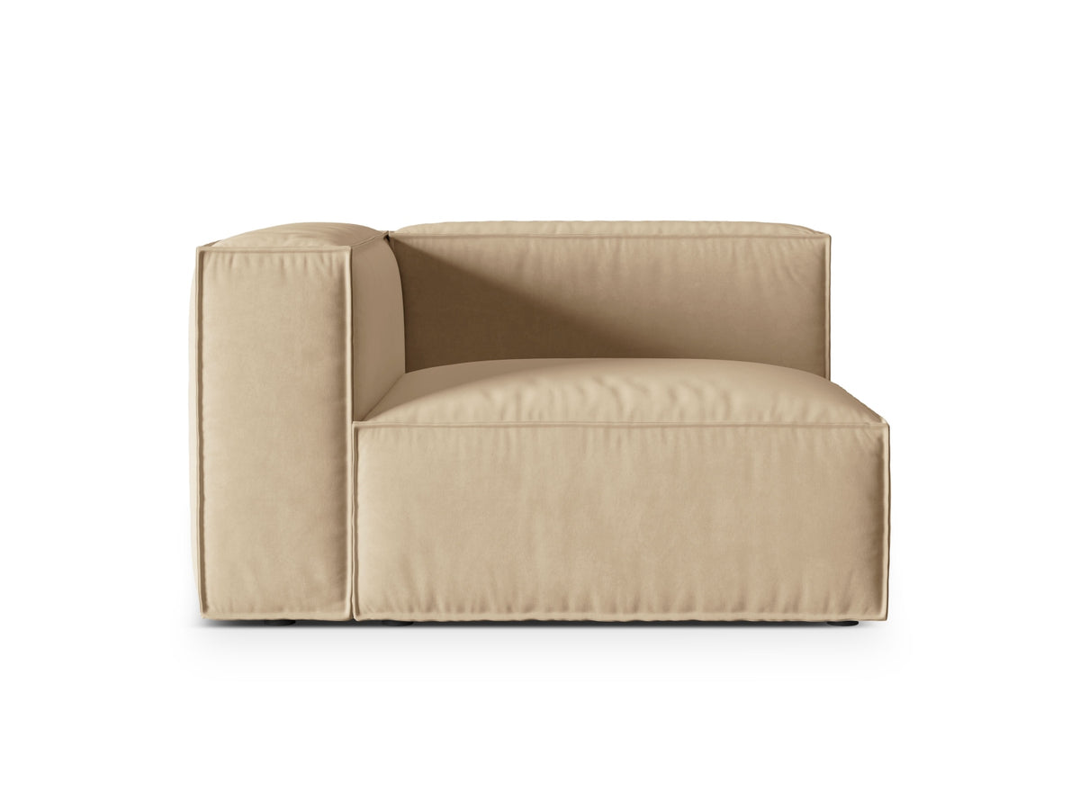 Nuria — Modular Sofa Nude (Paris Beige) Black Plastic Left