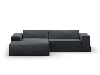 Jodie — Corner Sofa (224x162x77 cm) Grey And Blue (LINS 89) Left