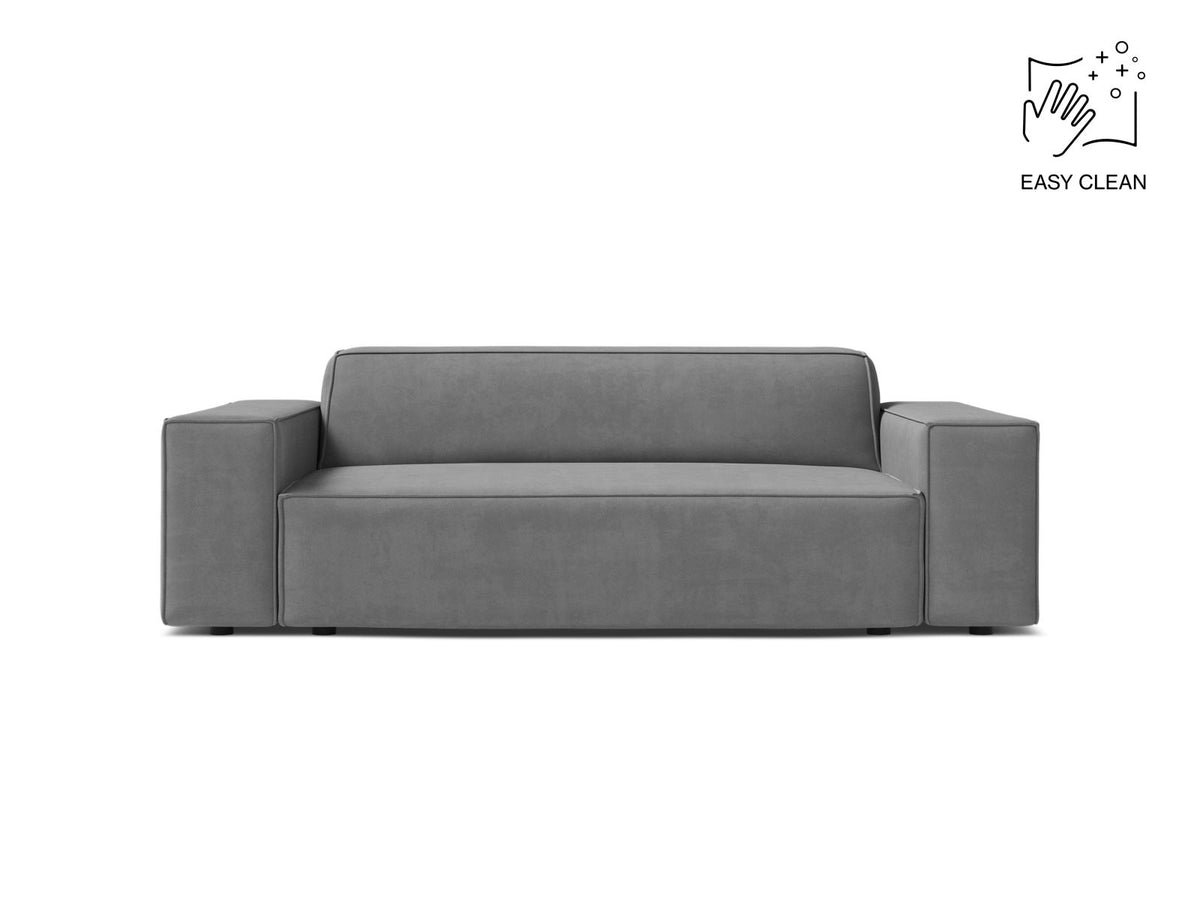 Jodie — Sofa Light Grey (Venus 2929) Black Plastic