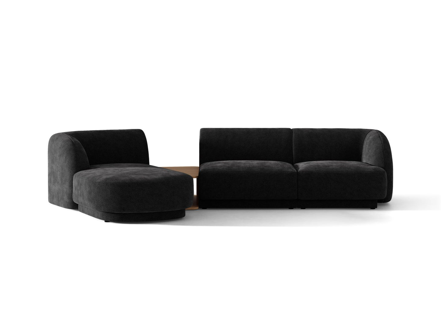 Miley — Sofa Black (Haga 19) Black Plastic Left