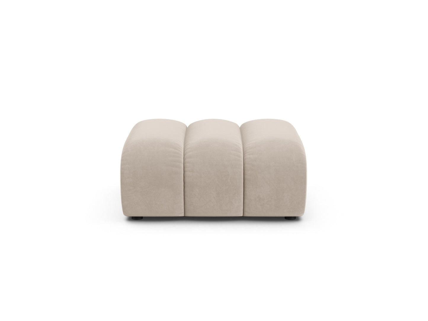 Lupine — Pouf Beige (Salvador 1) Black Plastic