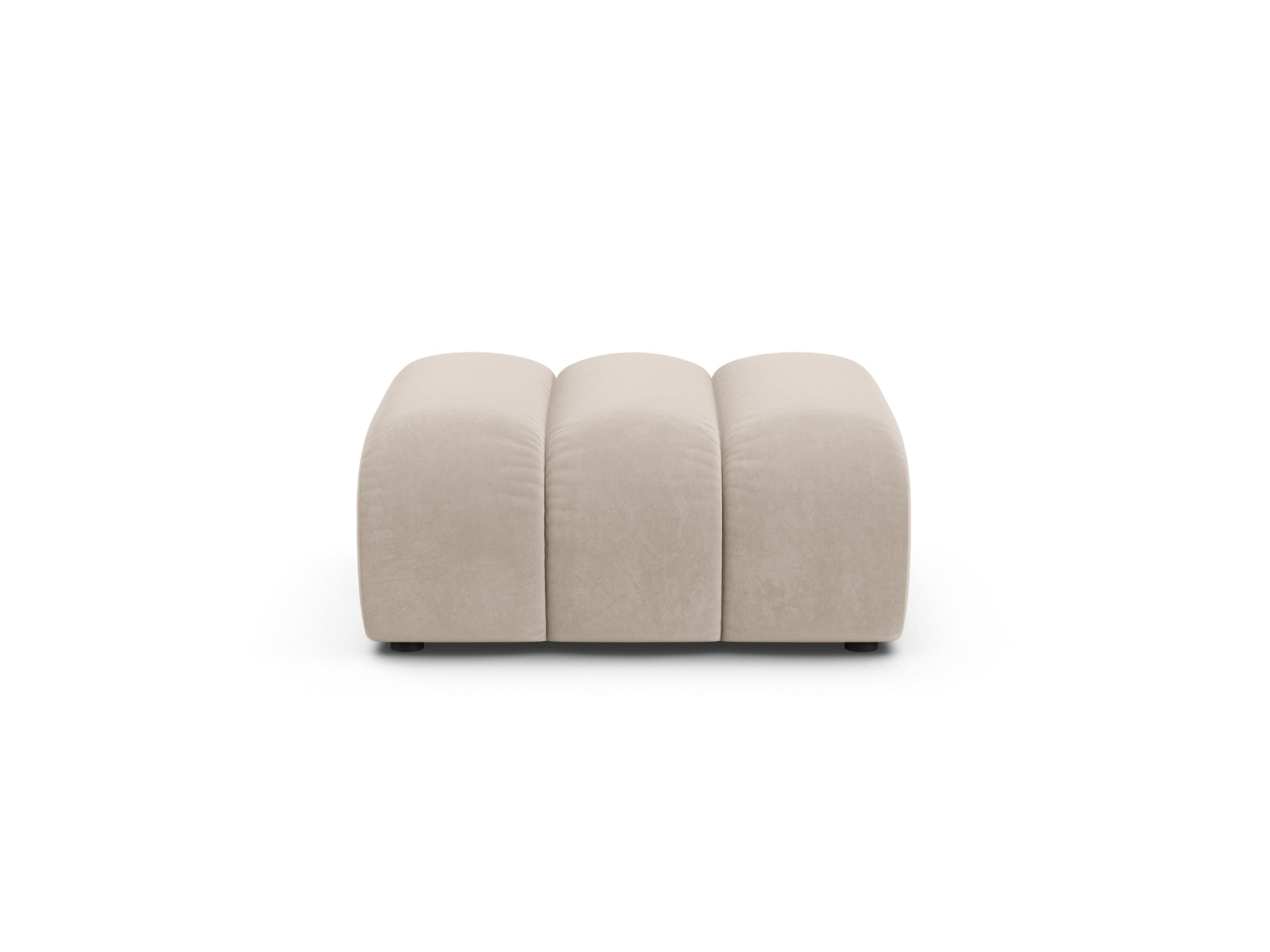 Lupine — Pouf Beige (Salvador 1) Black Plastic