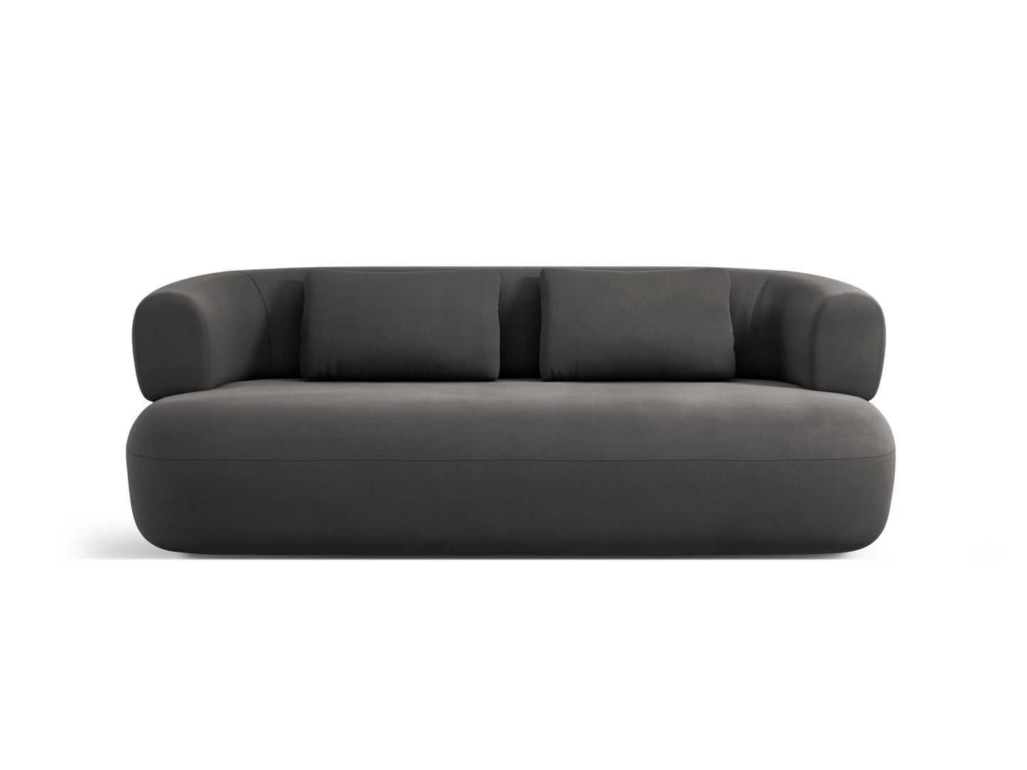 Jenny — Sofa Dark Grey (Salvador 18) Black Plastic