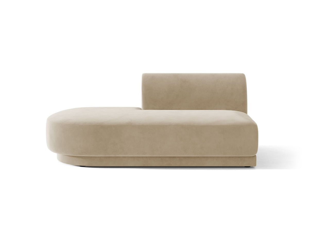 Miley — Modular Sofa Beige (Venus 2928) Black Plastic Left