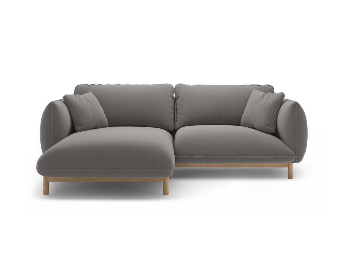 Ada — Corner Sofa (220x179x78 cm) Grey (Casino Stone) Left