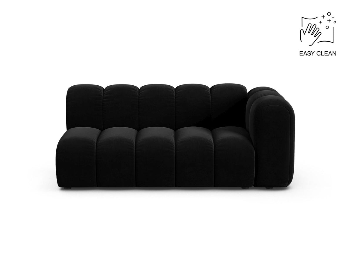 Lupine — Modular Sofa Black (Venus 2923) Black Plastic Right