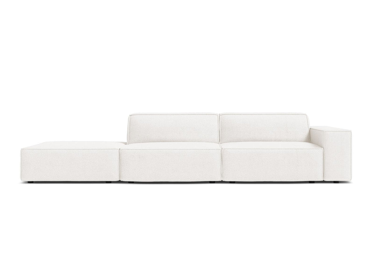 Jodie — Sofa White (Baloo 2073) Black Plastic Left