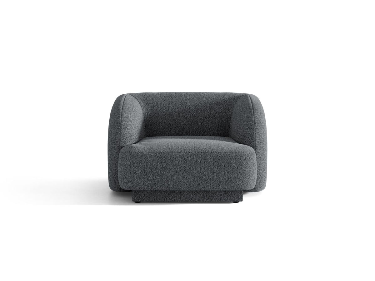 Miley — Armchair Dark Grey (Baloo 2083) Black Plastic
