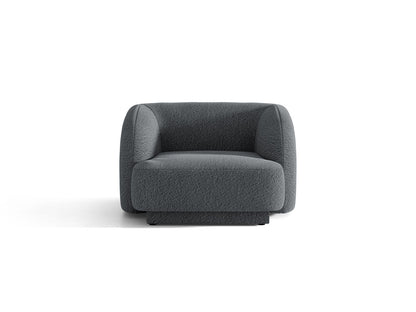 Miley — Armchair Dark Grey (Baloo 2083) Black Plastic