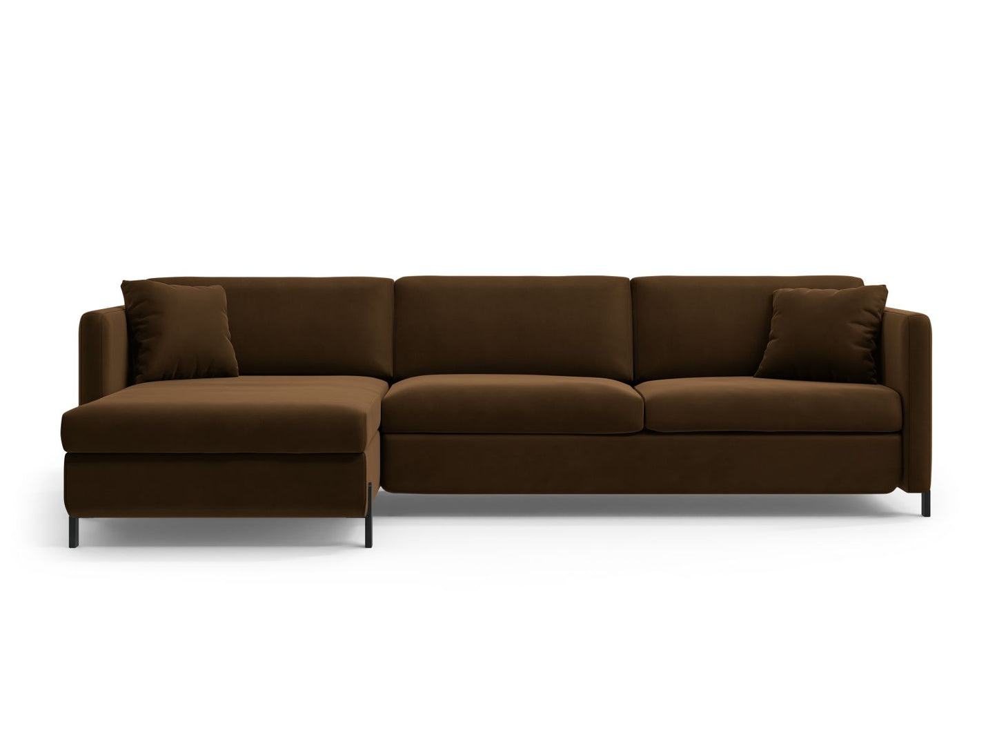 Gloria — Corner Sofa (286x170x88 cm) Chocolate (Salvador 4) Left