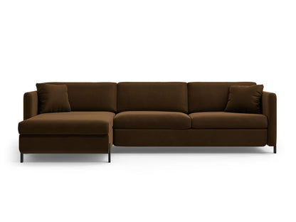 Gloria — Corner Sofa (266x170x88 cm) Chocolate (Salvador 4) Left