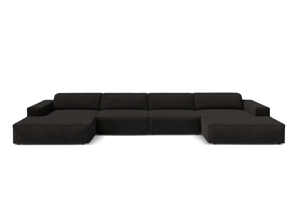 Jodie — Panoramic Sofa Black (Liberty 22) Black Plastic