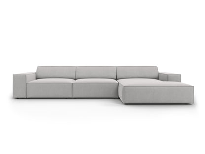 Jodie — Corner Sofa (284x162x77 cm) Light Grey (Megan 363) Right