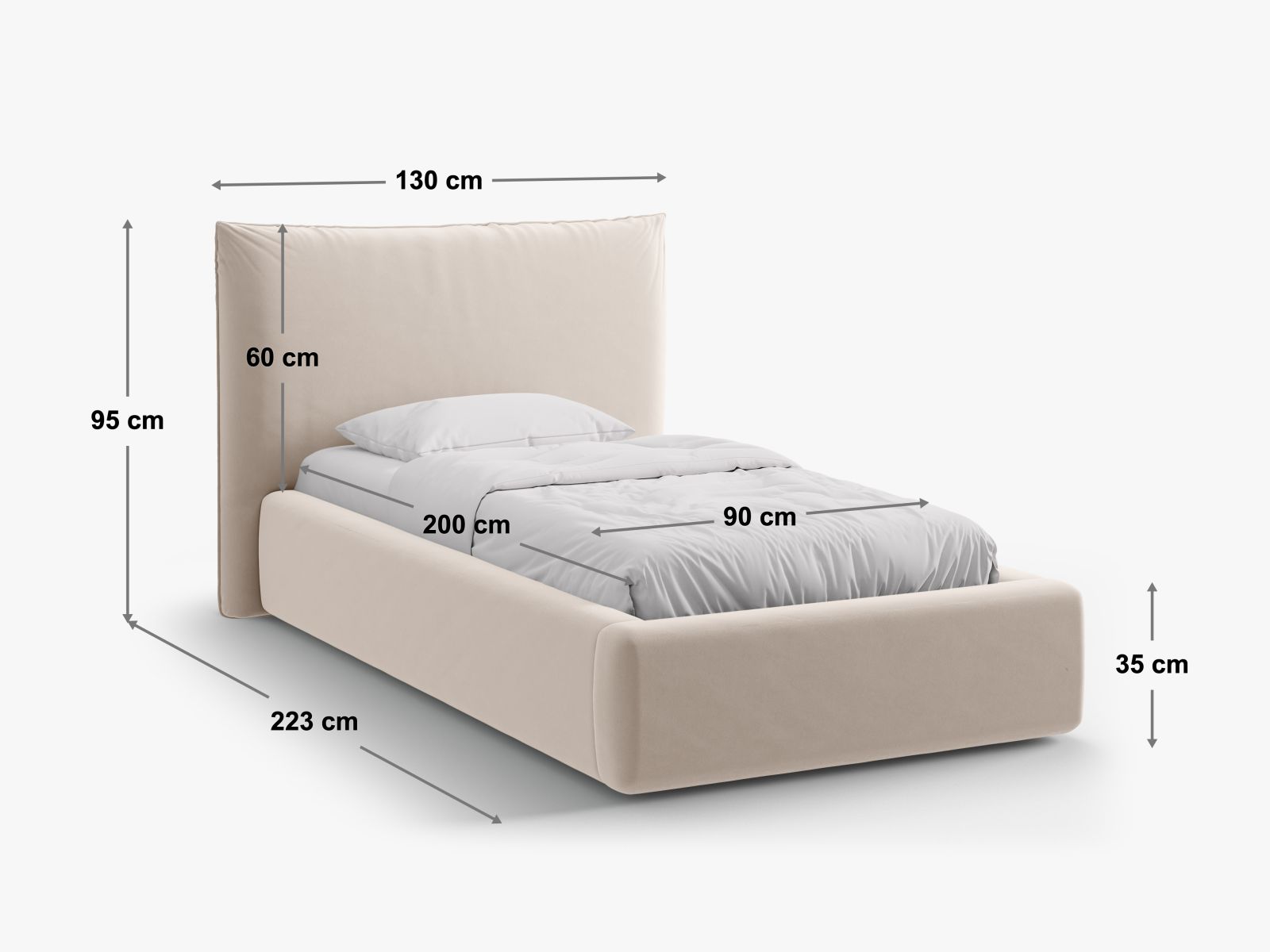 Kaelle — Bed (223.0x130.0x95.0 cm)