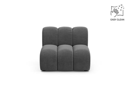 Lupine — Modular Sofa Grey (Venus 2930) Black Plastic