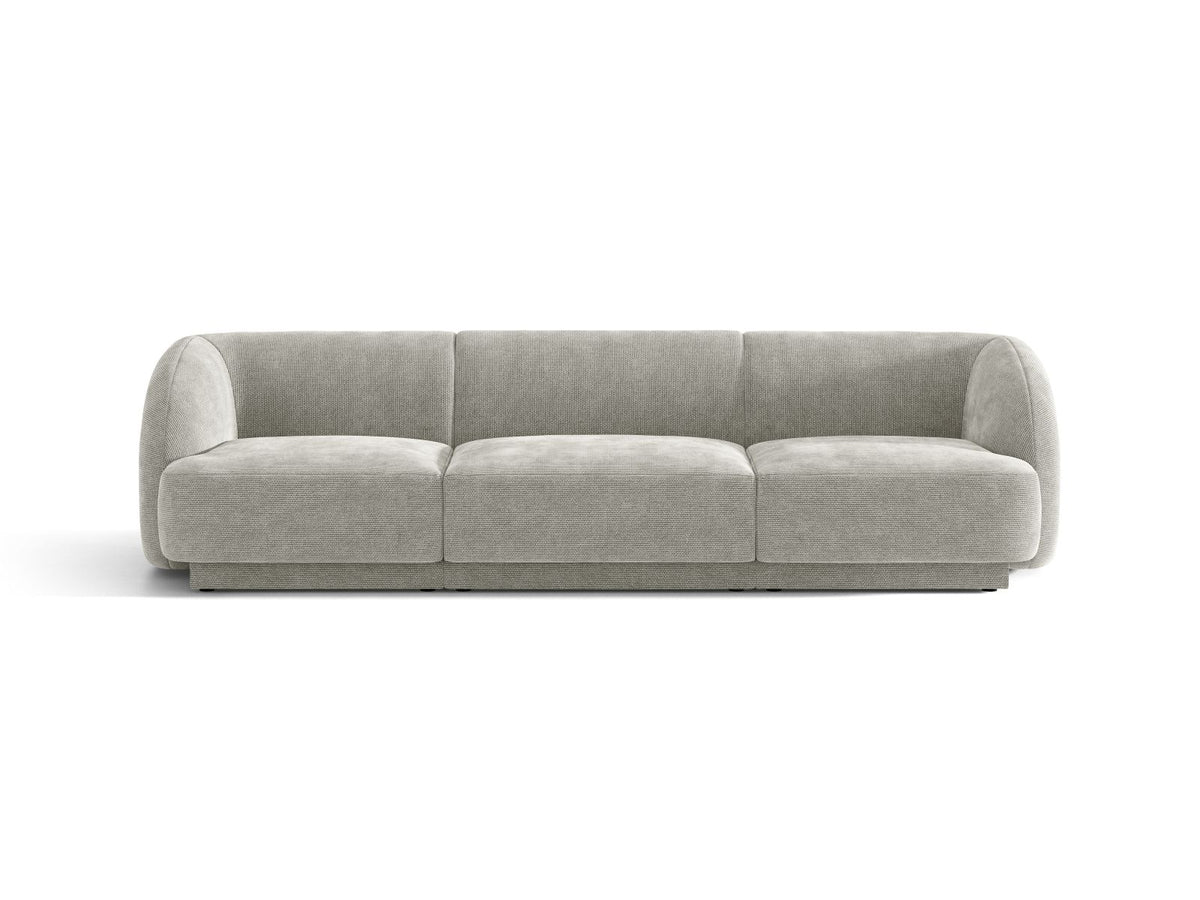 Miley — Sofa Light Grey (Haga 06) Black Plastic