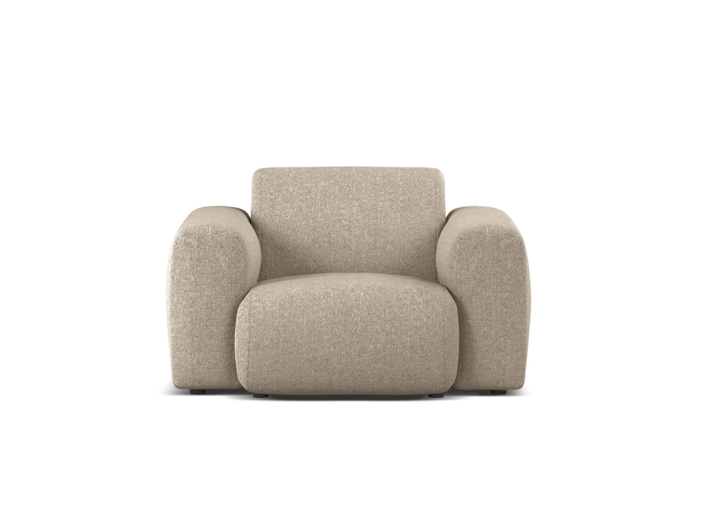 Molino — Armchair Dark Beige (Eden 4 Beige) Black Plastic