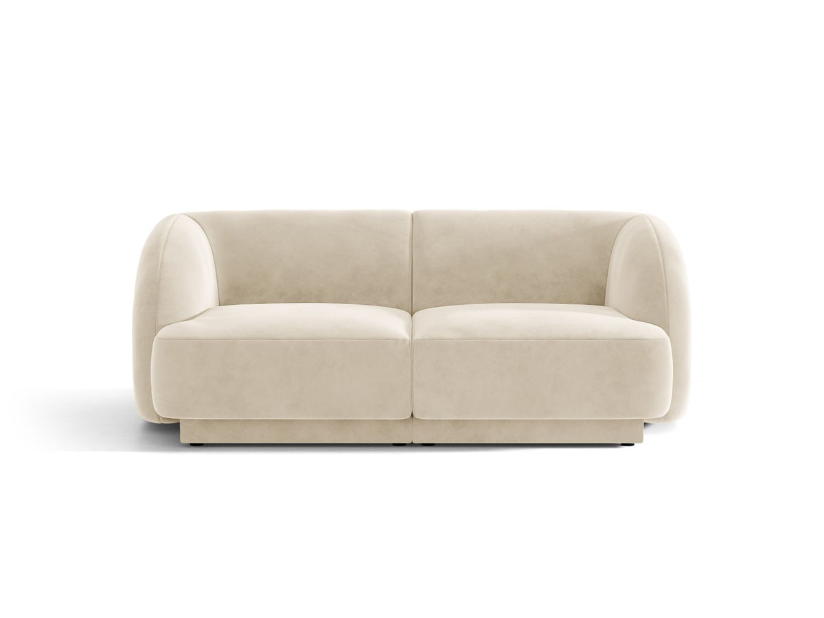 Miley — Sofa Light Beige (Venus 2927) Black Plastic