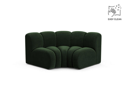 Lupine — Modular Sofa Bottle Green (Venus 2940) Black Plastic